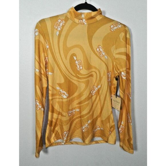 Unique Vintage X Smak Palour Top Shirt Scooby Doo Yellow Mock Turtle Size Medium - Picture 1 of 8
